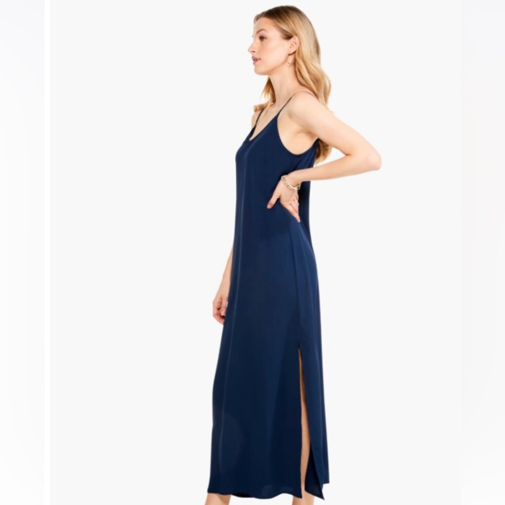 Nic & Zoe summer slip dress in navy, size medium
